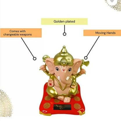 Solar Ganesh with moving hands